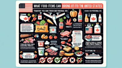 What food items can I bring into the United States for personal use?